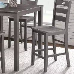 Gray Wood Brooke 5-pc. Counter Height Set