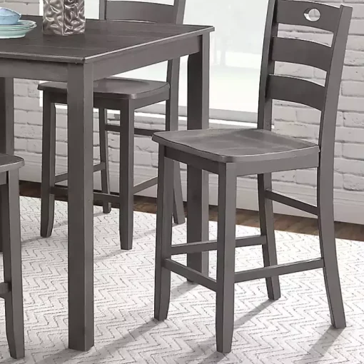 Gray Wood Brooke 5-pc. Counter Height Set