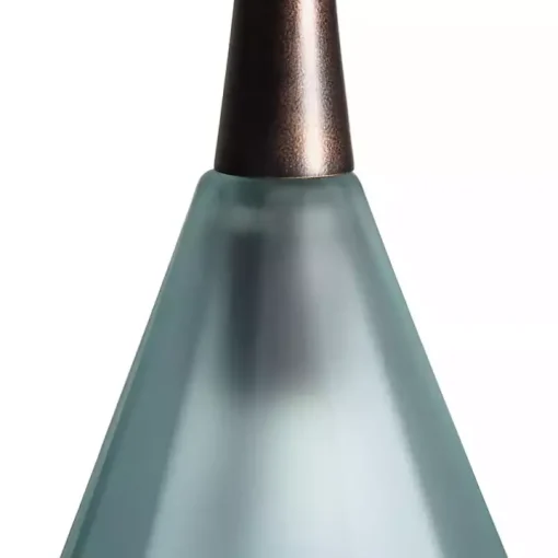Green Bronze Glass Ombre Wide Taper Pendant Lamp