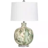 Green Waverly Glass Table Lamp