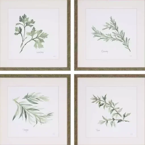 Herbs 4-pc. Gold Framed Art Print Set