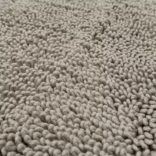 High Pile Silver Cotton Non-Skid Classic Bath Mat