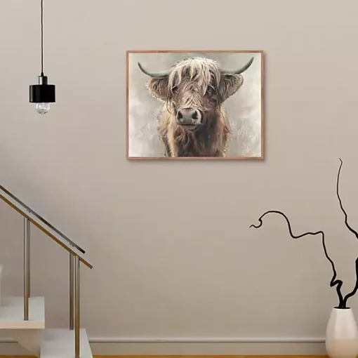Highland Portrait Framed Canvas Art Print