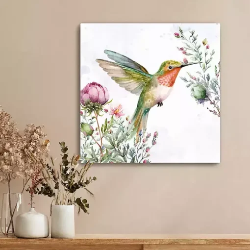 Hummingbird Wildflower I Canvas Art Print