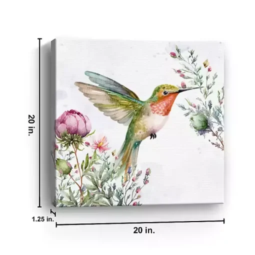 Hummingbird Wildflower I Canvas Art Print