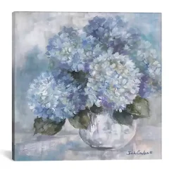 Hydrangea Blues Giclee Canvas Art Print, 18x18