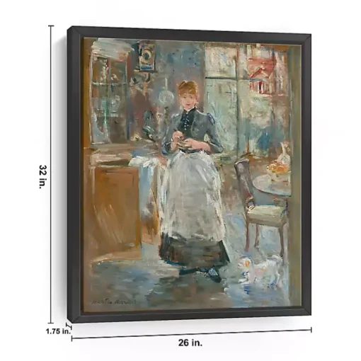 In the Dining Room 1875 Framed Canvas Art Print
