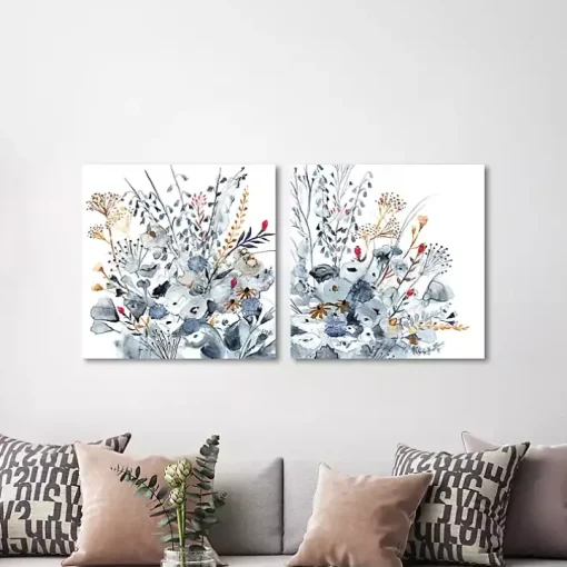 Indigo and Ochre 2-pc. Canvas Art Set