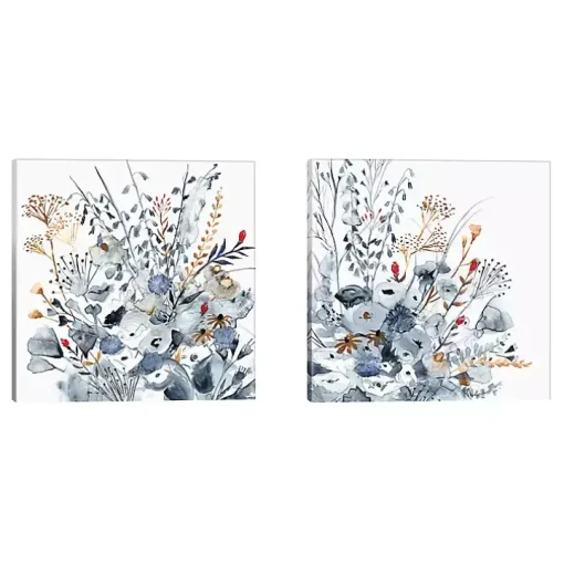 Indigo and Ochre 2-pc. Canvas Art Set