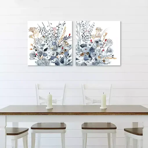 Indigo and Ochre 2-pc. Canvas Art Set