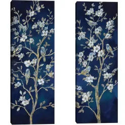 Indigo Spring I & II Canvas Art Prints, Set of 2