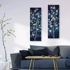 Indigo Spring I & II Canvas Art Prints, Set of 2