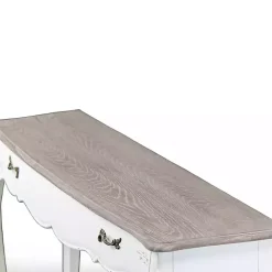 Ivory Distressed Streaked Console Table