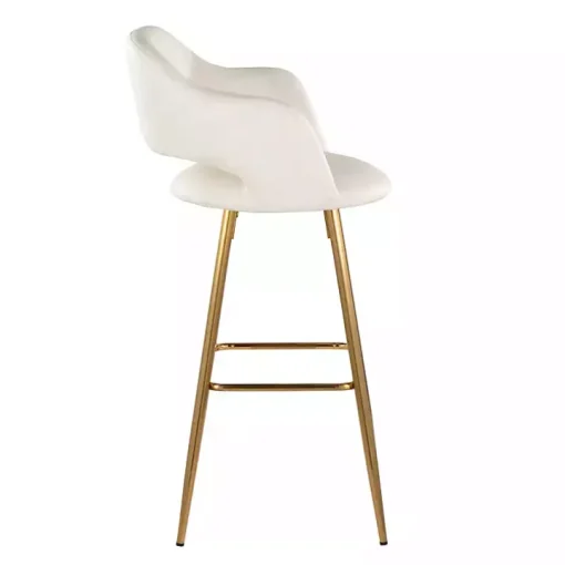 Ivory Faux Leather Marge Bar Stools, Set of 2