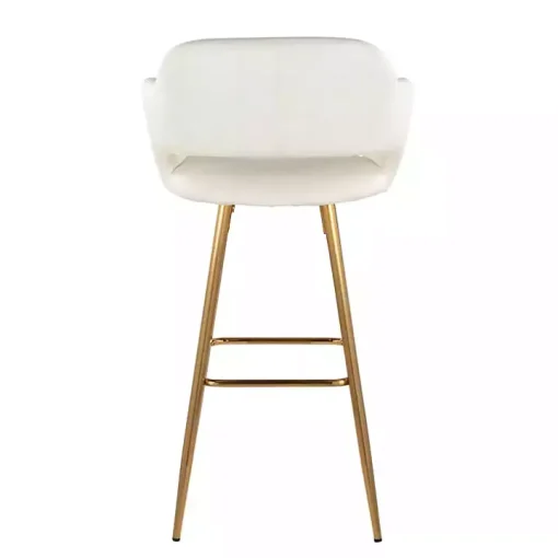 Ivory Faux Leather Marge Bar Stools, Set of 2