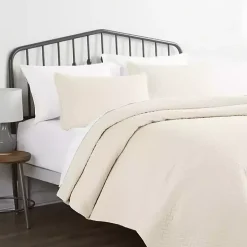 Ivory Herringbone Quilted 2-pc. Twin Coverlet Set