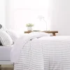 Ivory Rugged Stripes Puffed 3-pc. King Duvet Set