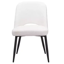 Ivory Teddy Upholstered Dining Chairs, Set of 2