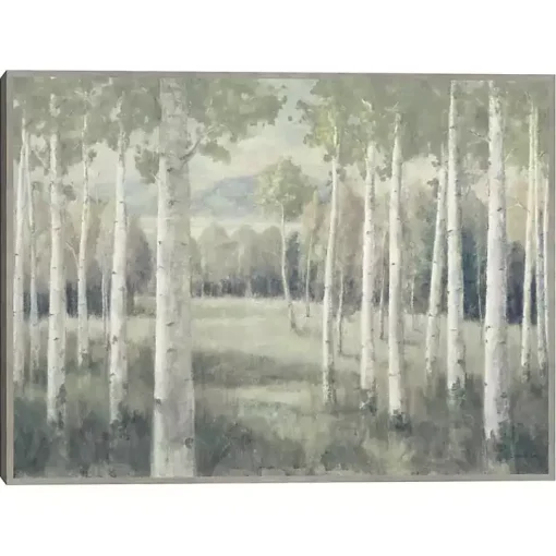 Light Aspens Forest Framed Wall Art