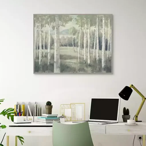 Light Aspens Forest Framed Wall Art