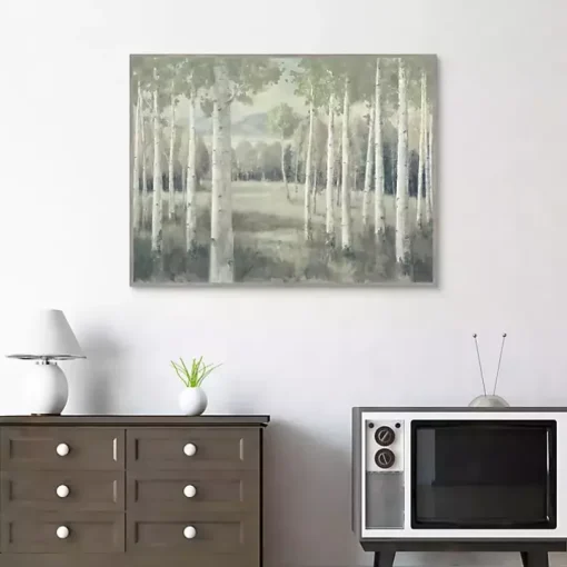Light Aspens Forest Framed Wall Art
