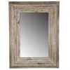 Light Whitewashed Wood Rectangular Wall Mirror