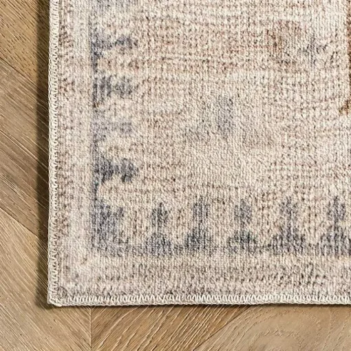 Lottie Cream Vintage Washable Area Rug, 8x10