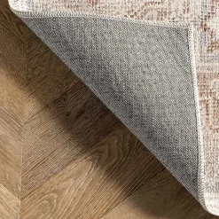 Lottie Cream Vintage Washable Area Rug, 8x10