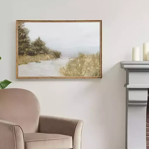 Martha Stewart Lake Walk Framed Canvas Art Print