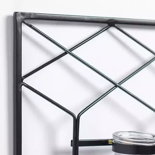 Metal Wire and Bottles Wall Plaque