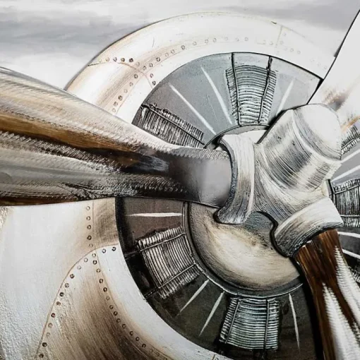 Metallic Propeller Canvas Art Print