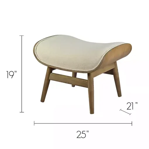 Mid-Century Modern Saddle Seat Ottoman