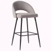 Mushroom Upholstered Charli Bar Stools, Set of 2