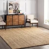 Natural Hand Woven Rigo Jute Area Rug, 9x12
