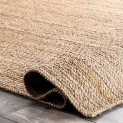 Natural Hand Woven Rigo Jute Area Rug, 9x12