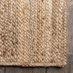 Natural Hand Woven Rigo Jute Area Rug, 9x12