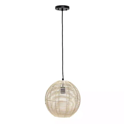 Natural Rattan Sphere Pendant Light