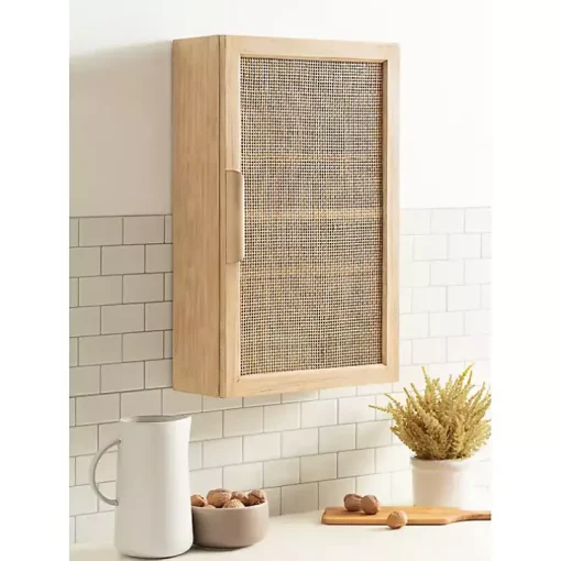 Natural Rattan Wall Cabinet