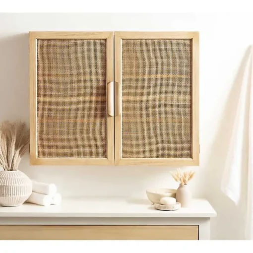Natural Rattan Wall Cabinet