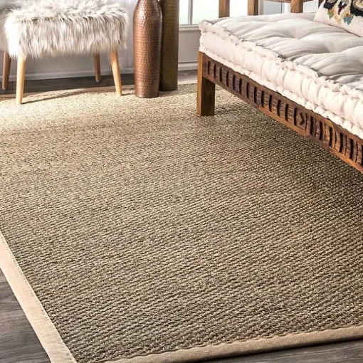 Natural Seagrass Percey Area Rug, 5x8