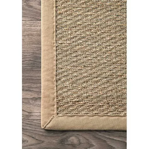 Natural Seagrass Percey Area Rug, 5x8