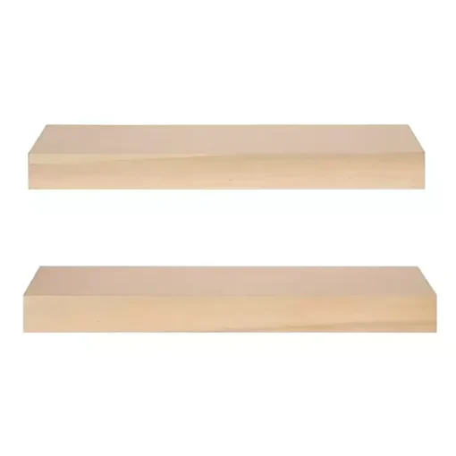 Natural Wood 2-pc. Floating Shelves, 24 in.