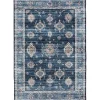 Navy Blue Decorative Washable Area Rug