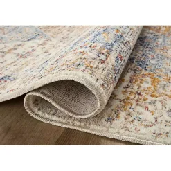 Neutral Diamond Patchwork Area Rug, 5x7