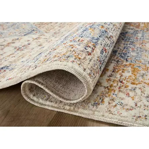 Neutral Diamond Patchwork Area Rug, 5x7