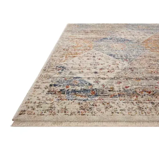 Neutral Diamond Patchwork Area Rug, 5x7
