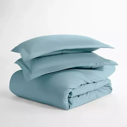 Ocean Blue Solid 3-pc. Queen Duvet Cover Set