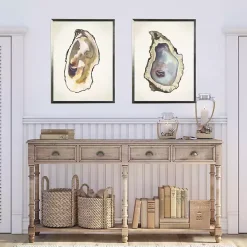Oyster Shells Framed Art Prints, Set of 2