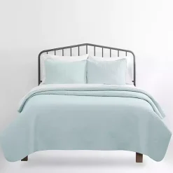 Pale Blue Herring 3-pc. Queen Quilted Coverlet Set