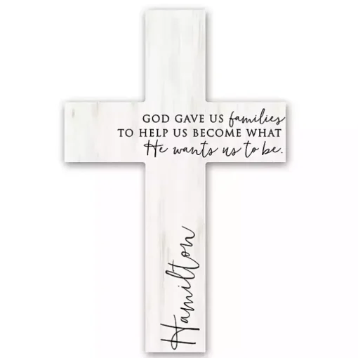 Personalized Families Cross Wall Plaque